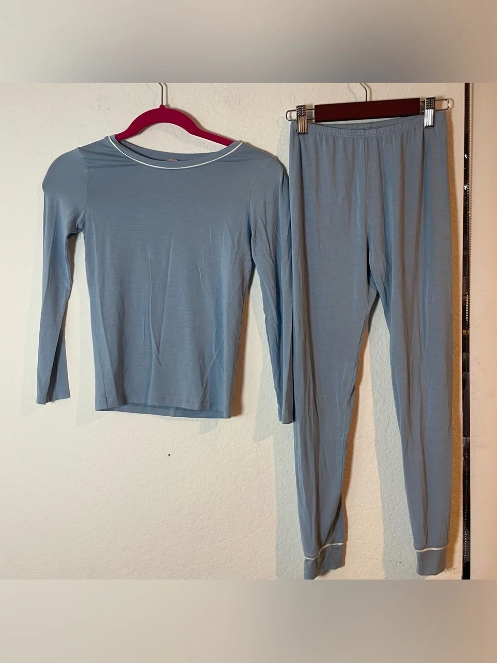 Eberjey Kids TENCEL Modal Blue Pajama Set Size 10 Long Sleeve